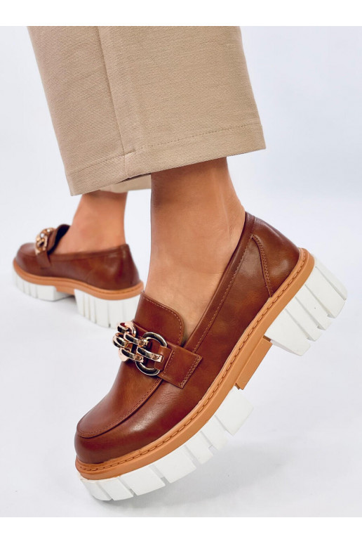 Moccasins with platform CATZ CAMEL