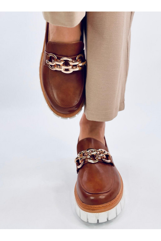 Moccasins with platform CATZ CAMEL