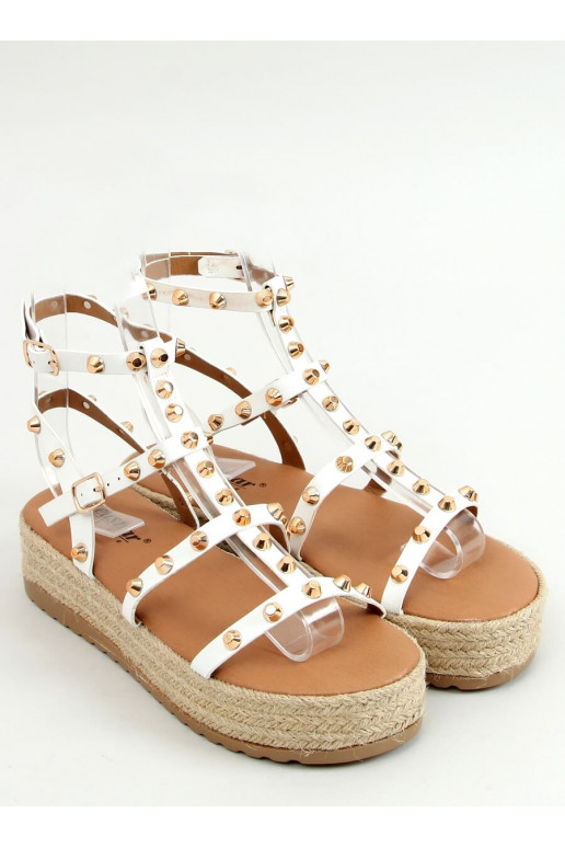 sandals espadrilles with rivets ALIZE WHITE