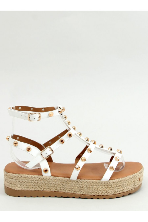 sandals espadrilles with rivets ALIZE WHITE