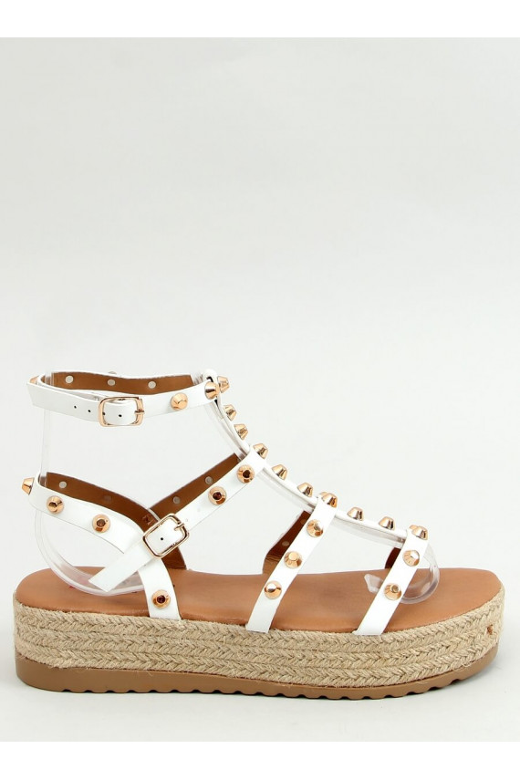 sandals espadrilles with rivets ALIZE WHITE
