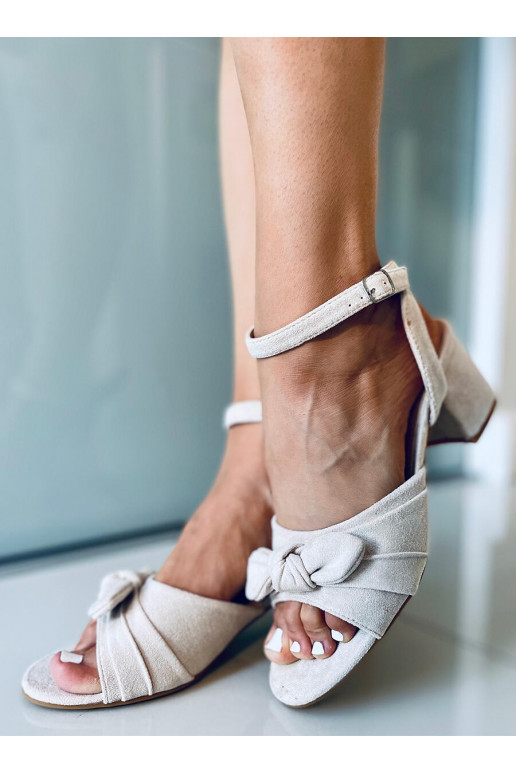 Stylish high-heeled sandals GISELLE BEIGE