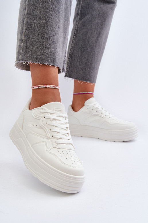 Women's Platform Sneakers White Axivana