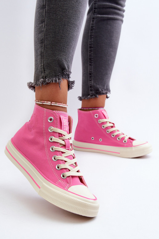 Women's high-top sneakers Big Star NN274282 Pink