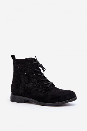 Women's Boots with Pattern Black S.Barski HY66-136 2