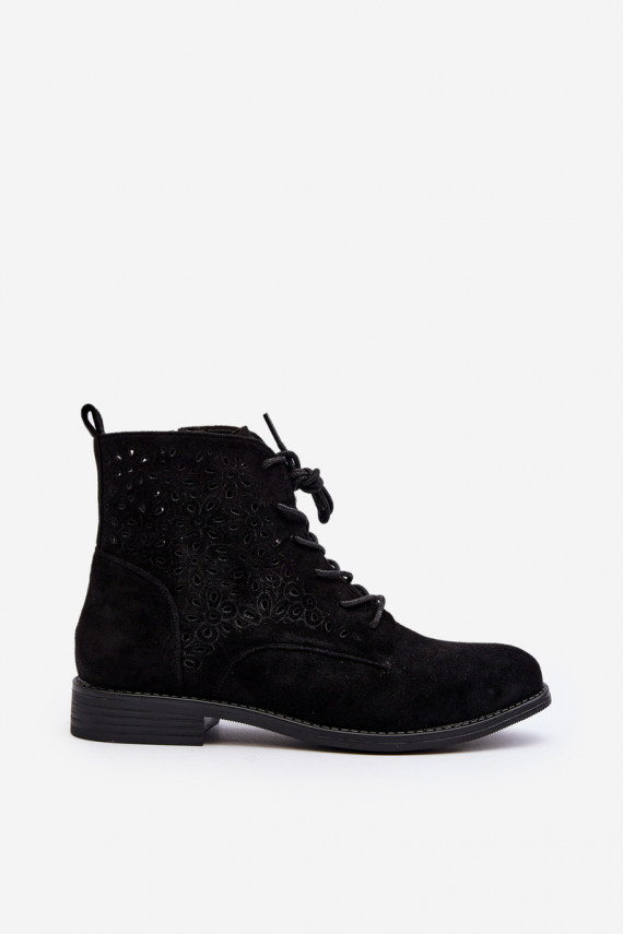 Women's Boots with Pattern Black S.Barski HY66-136