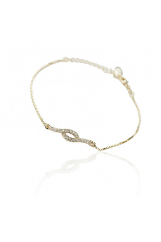 The bracelet is plated with gold BST975