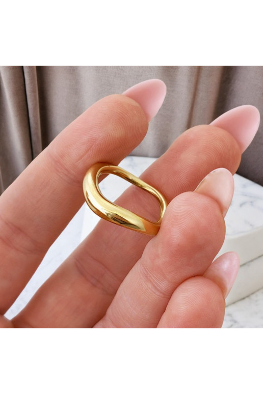 The ring   gold plated PST924, Ring size: US6 - EU11