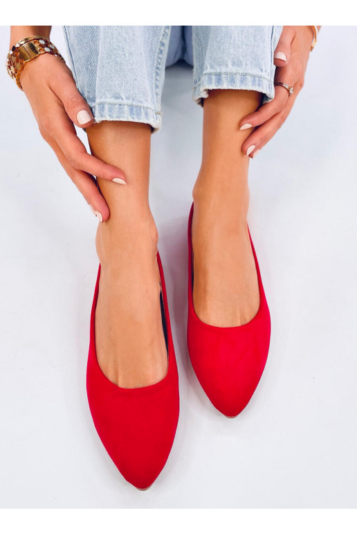 Ballerina shoes with leather insole KEYS RED