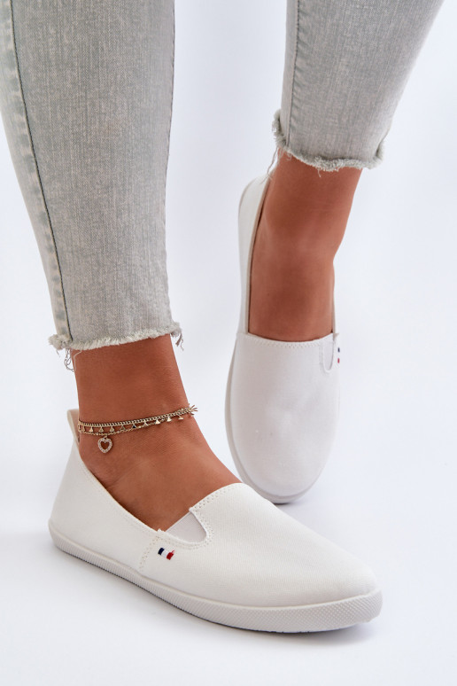Women's White Slip-On Sneakers Adrancia