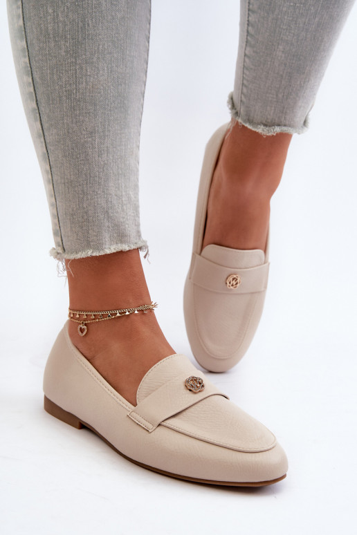 Women's Flat Heel Loafers Beige Sylvaine