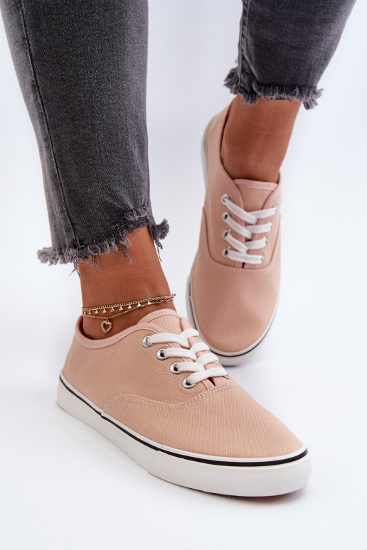 Women's Classic Pink Canvas Sneakers Olvali