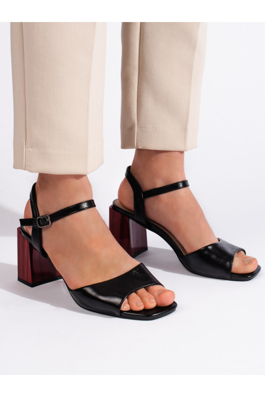 sandals   black on the heel