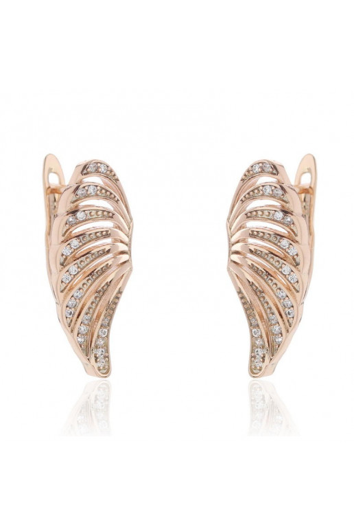 gold color-plated stainless steel earrings   KST2065
