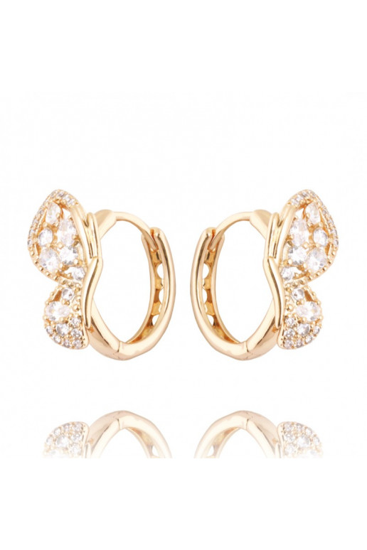 gold color-plated stainless steel earrings KST2568