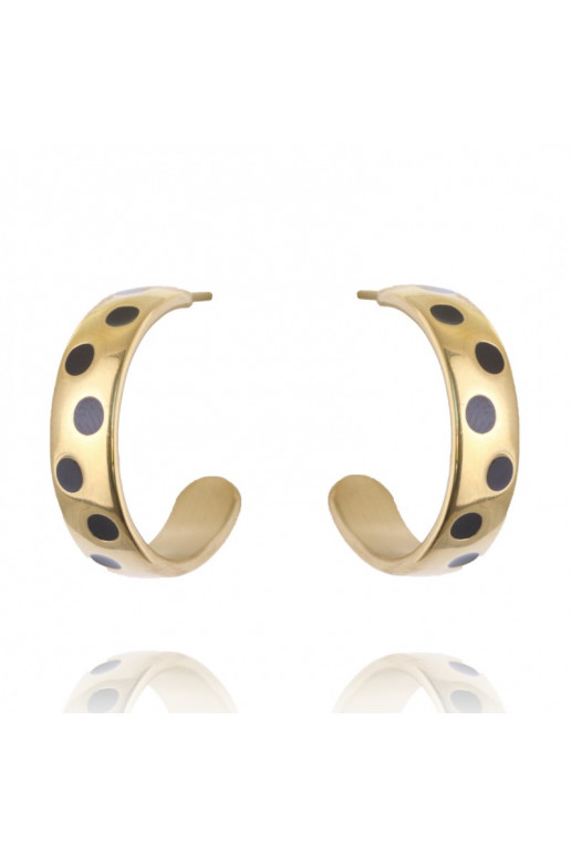 gold color-plated stainless steel earrings cover with gold KST2750