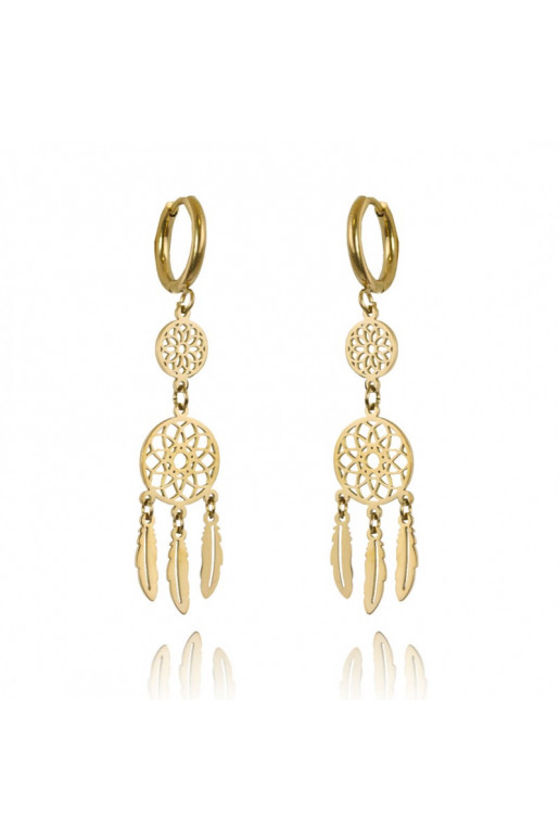 gold color-plated stainless steel earrings KST2688
