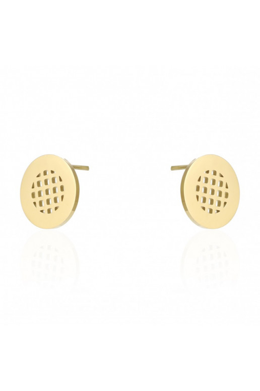 gold color-plated stainless steel earrings KST2090