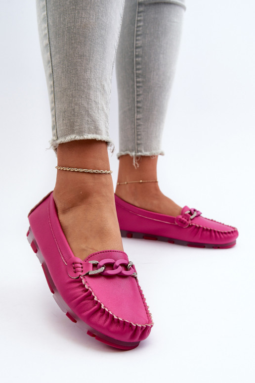 Suede Comfortable Loafers Fuchsia Giovana