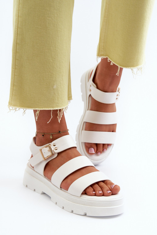 Women's Sandals on Chunky Sole White Nicarda