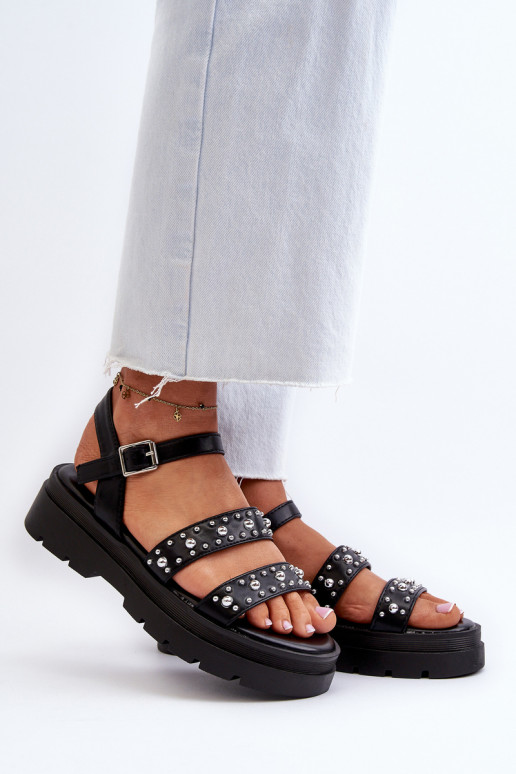 Women's Embellished Sandals Black Arcida