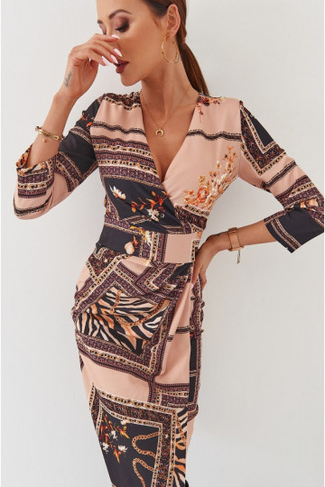 Patterned dress midi length...