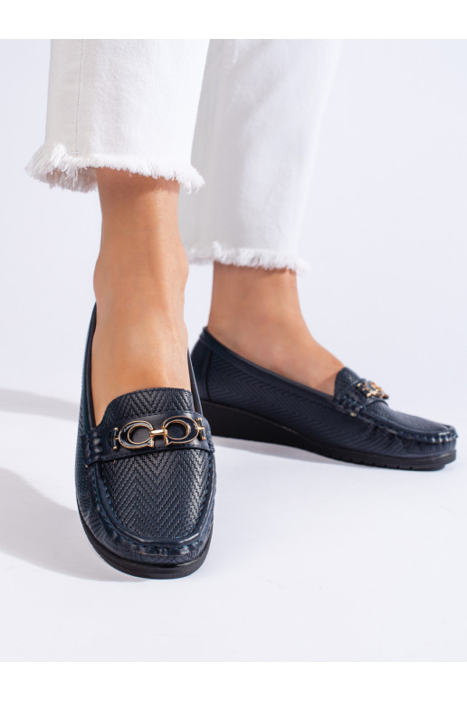 dark blue Women's moccasins 