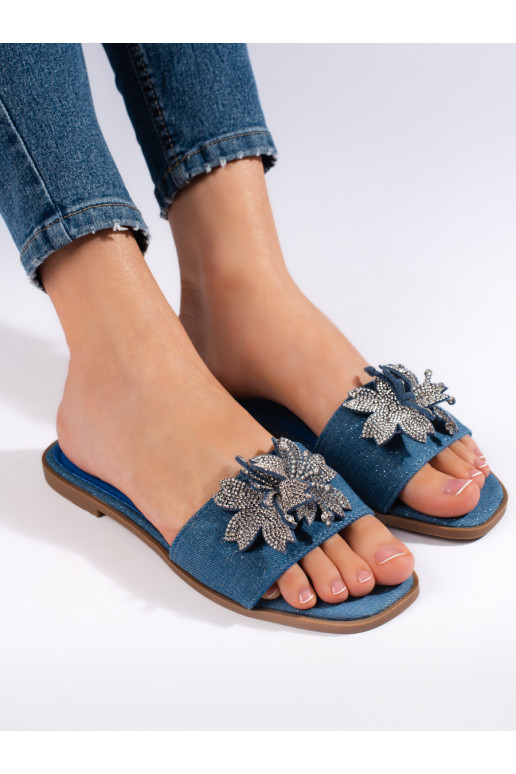 Denim materials slippers   