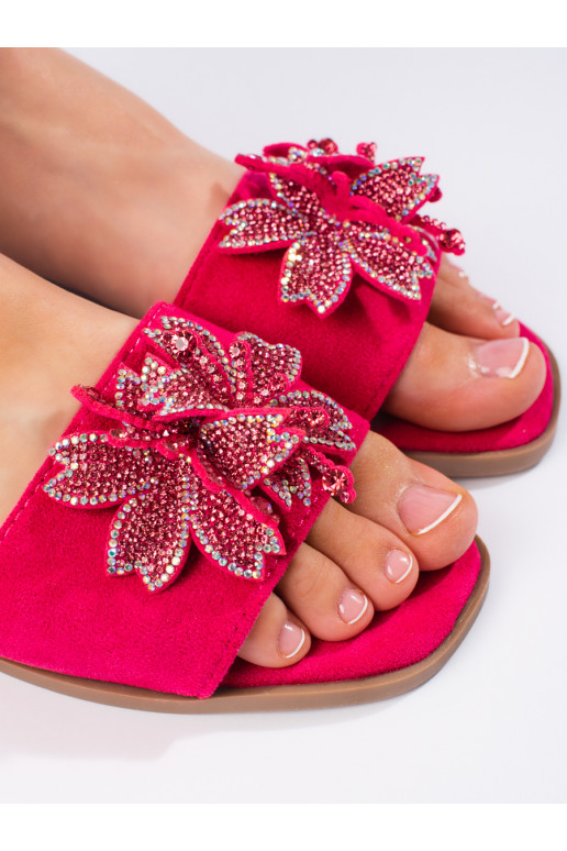 Bright pink slippers   