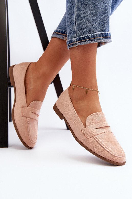 Women's Classic Moccasins Pink Olevin Women's Classic Moccasins Pink Olevin