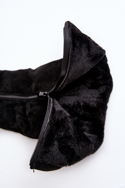 Women's Suede Platform Boots SBarski HY53-8 Black