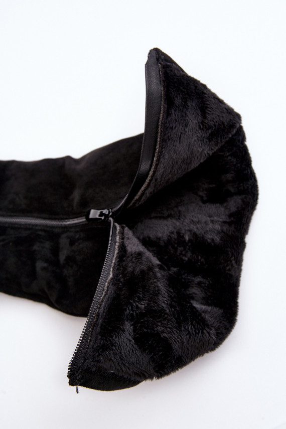 Women's Suede Platform Boots SBarski HY53-8 Black