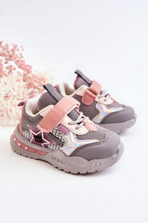 Children's Light Sport Shoes Grey-pink Mobby Children's Light Sport Shoes Grey-pink Mobby
