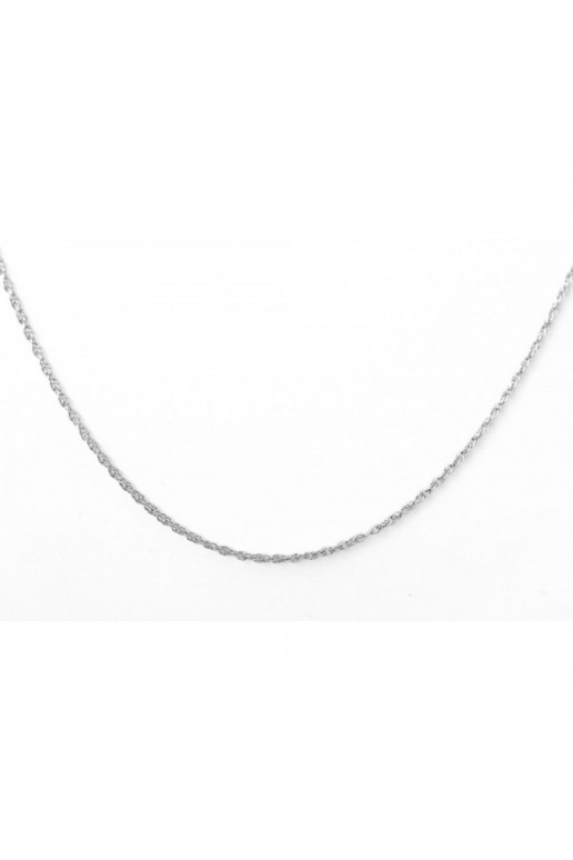 ŁAŃCUSZEK Stainless steel necklace plated with white gold NST613