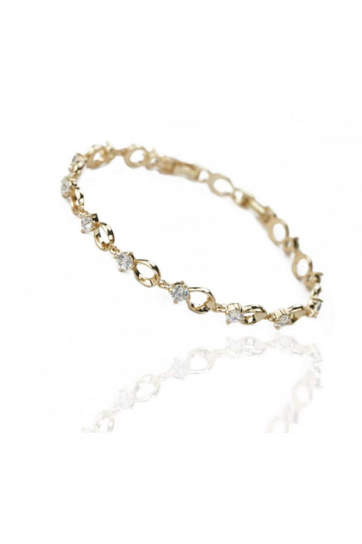 The stainless steel bracelet is plated with gold BST949