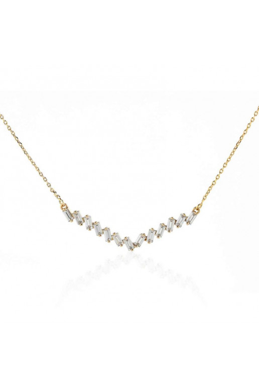 Stainless steel necklace plated with gold NST985