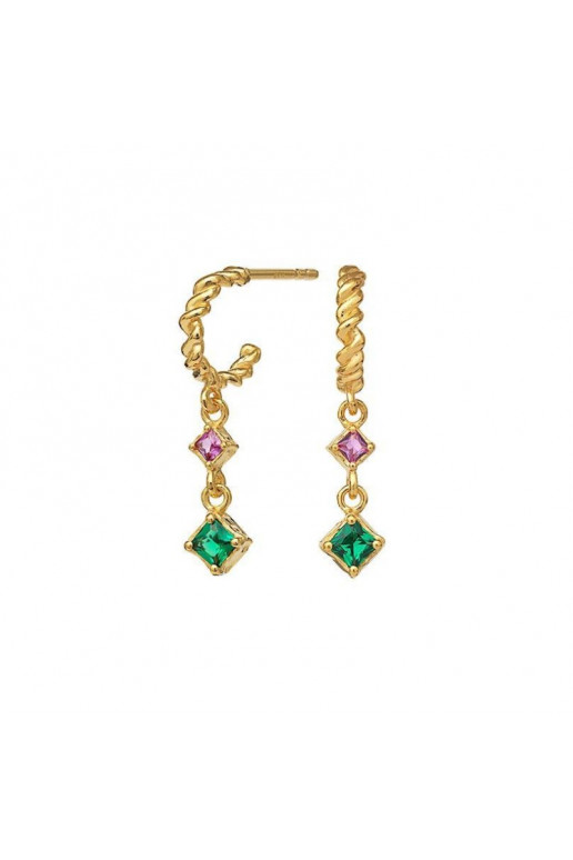 gold color-plated stainless steel earrings zapięcie KST2172