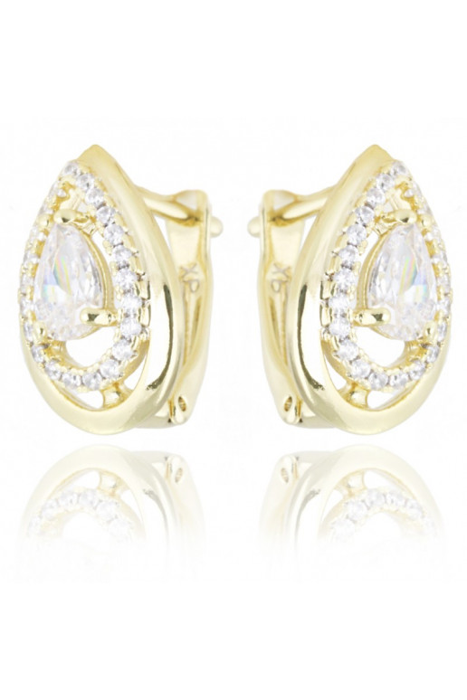 gold color-plated stainless steel earrings KST2252