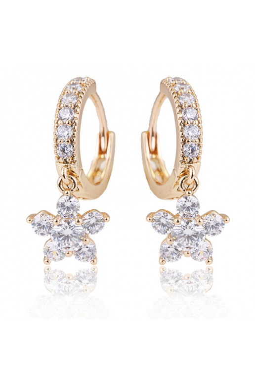 gold color-plated stainless steel earrings KST2357