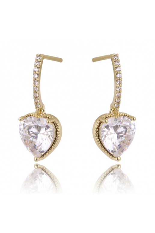 gold color-plated stainless steel earrings KST2471