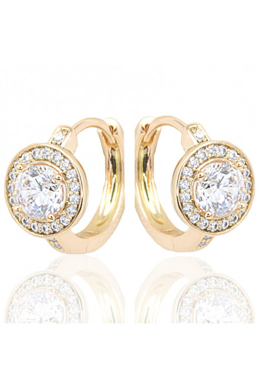 gold color-plated stainless steel earrings KST2485