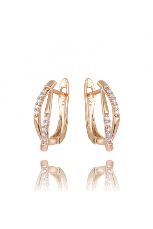 gold color-plated stainless steel earrings KST2602