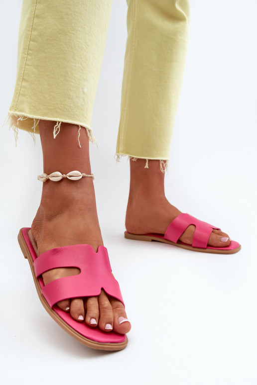Women's Flat Sandals with Cutouts Fuchsia Fiviama
