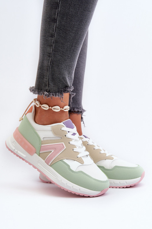 Women's sneakers made of eco leather in multicolor Vinelli