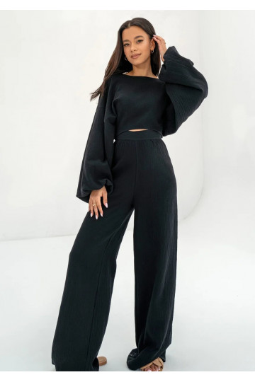 Alines - Black muslin wide...