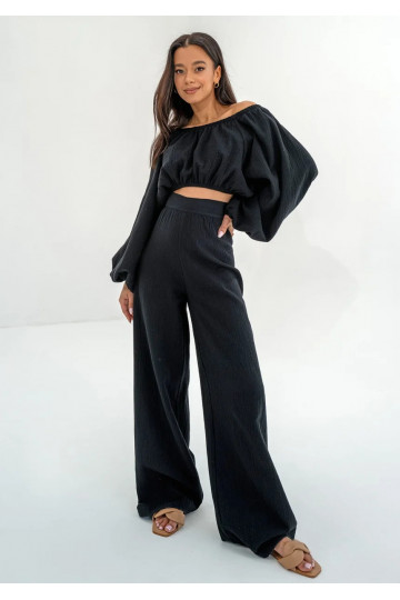 Alines - Black muslin wide... 2