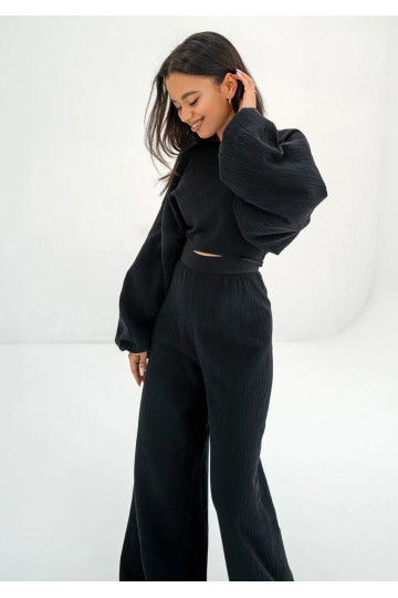 Alines - Black muslin top 2