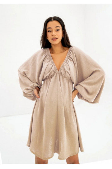 Aruba - Beige V-neck mini...