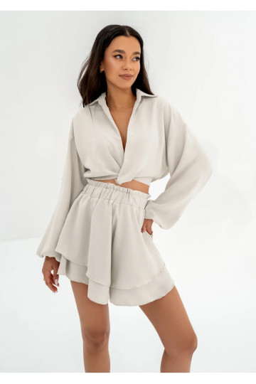 Toscane - White crop shirt 2