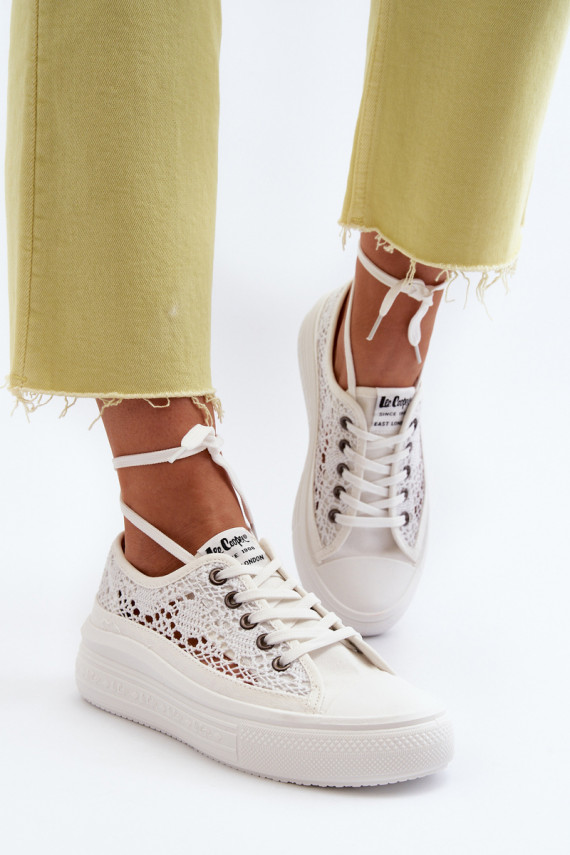 Women's Lace Sneakers Lee Cooper LCW-23-44-1617 White